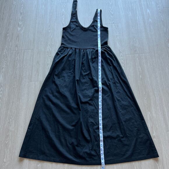 J Crew Factory Bow Strap Knit Mixy Dress Small Black Bow Shoulder - Picture 7 of 9